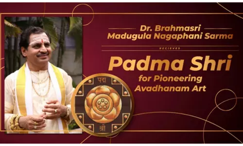 Brahmasri Madugula Nagaphani Sarma Honored with Padma Shri for literary excellence Brahmasri Madugula Nagaphani Sarma Honored with Padma Shri for literary excellence