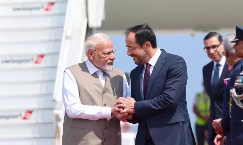 Modi Thanks Cyprus President Nikos Christodoulides for Welcoming Him at Airport