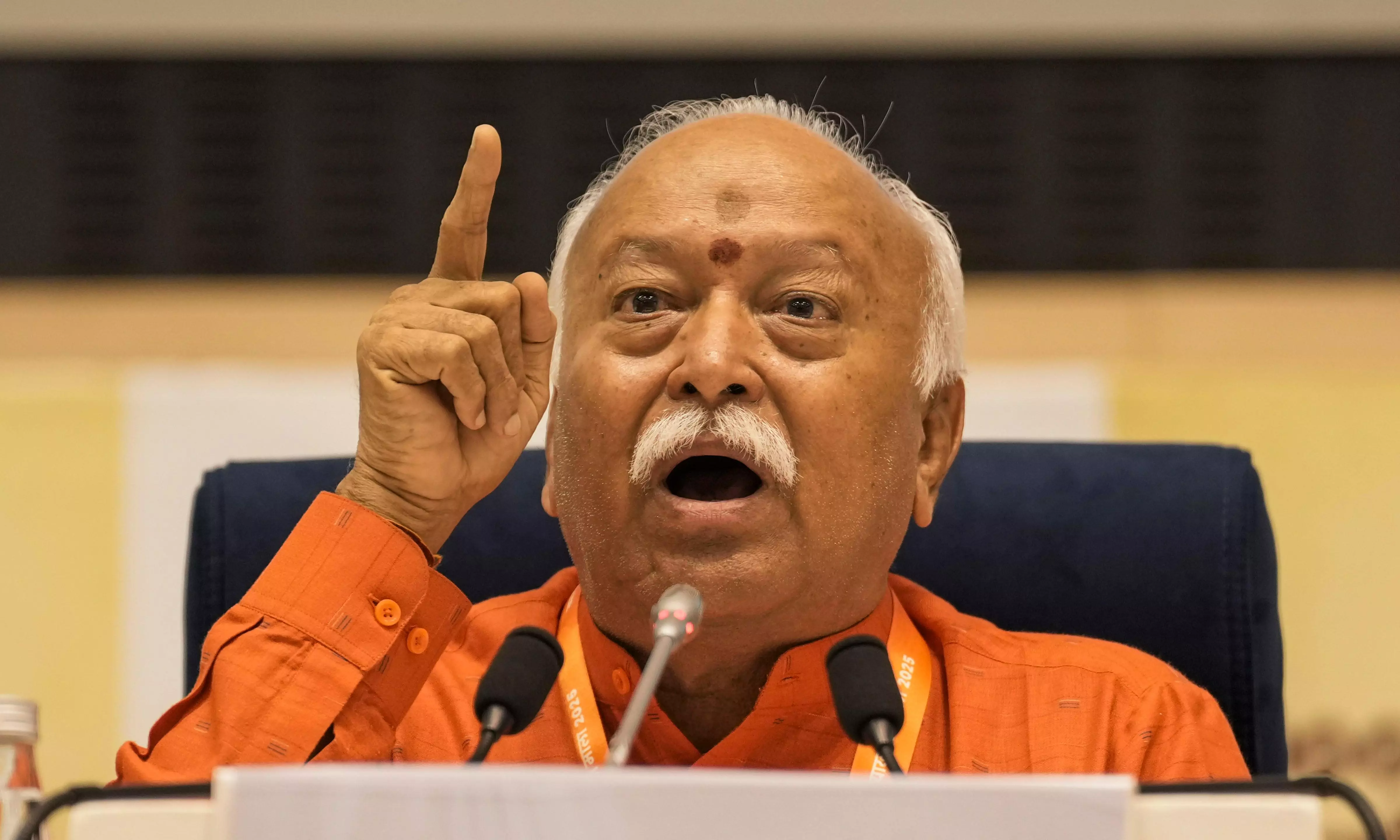 Bhagwat Pitches for Maximum Three Children, Minimum Three Languages