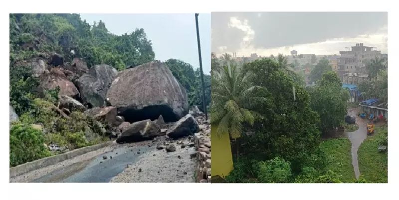 Cyclone ‘Montha’ Batters Southern Odisha: Landslides Snap Key Routes Cyclone ‘Montha’ Batters Southern Odisha: Landslides Snap Key Routes