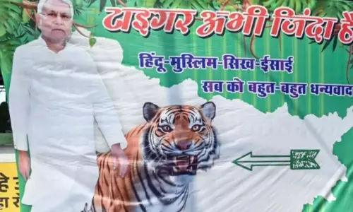 ‘Tiger Abhi Zinda Hain’ Posters Emphasize Nitish’s Hold in Bihar Polls