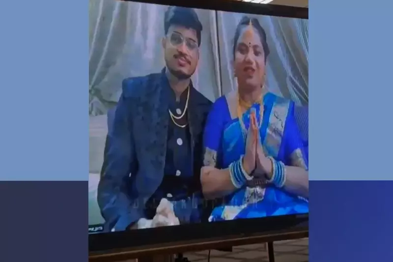 Flight cancellation forces newlyweds to attend their own reception online